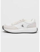 CALVIN KLEIN JEANS Спортни обувки от велур с текстил - Черен/Бял