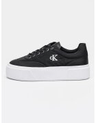 CALVIN KLEIN JEANS Спортни обувки с равна платформа и монограм - Черен/Бял