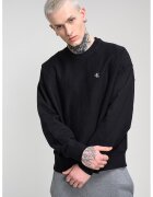 CALVIN KLEIN JEANS Суитшърт с памук - Избеляло черно