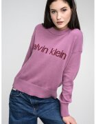 CALVIN KLEIN JEANS Свободен пуловер с лого - Лилав