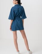 CALVIN KLEIN JEANS Свободна дънкова рокля-риза Тъмносин