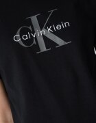 CALVIN KLEIN JEANS Свободна тениска с лого Черен/Светло сив/Бял