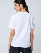 CALVIN KLEIN JEANS Свободна тениска с лого Светло сив/Избеляло черно/Бял