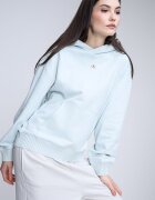 CALVIN KLEIN JEANS Свободно худи с джоб кенгуру Бледозелен