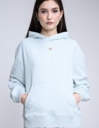 CALVIN KLEIN JEANS Свободно худи с джоб кенгуру Бледозелен
