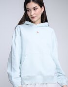 CALVIN KLEIN JEANS Свободно худи с джоб кенгуру Бледозелен