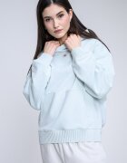 CALVIN KLEIN JEANS Свободно худи с джоб кенгуру Бледозелен