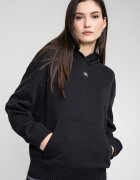 CALVIN KLEIN JEANS Свободно худи с джоб кенгуру Черен