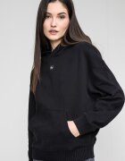 CALVIN KLEIN JEANS Свободно худи с джоб кенгуру Черен