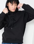 CALVIN KLEIN JEANS Свободно худи с джоб кенгуру и монограм Черен