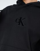 CALVIN KLEIN JEANS Свободно худи с джоб кенгуру и монограм Черен