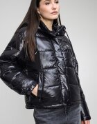 CALVIN KLEIN JEANS Свободно зимно яке с еластични маншети Черен
