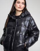 CALVIN KLEIN JEANS Свободно зимно яке с еластични маншети Черен