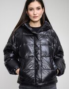 CALVIN KLEIN JEANS Свободно зимно яке с еластични маншети Черен