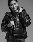 CALVIN KLEIN JEANS Свободно зимно яке с еластични маншети Черен