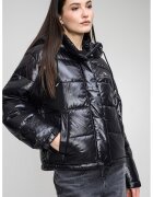 CALVIN KLEIN JEANS Свободно зимно яке с еластични маншети - Черен