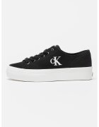 CALVIN KLEIN JEANS Текстилни спортни обувки с равна платформа - Бял/Черен