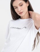 CALVIN KLEIN JEANS Тениска от памук с лого Бял