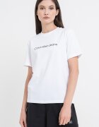 CALVIN KLEIN JEANS Тениска от памук с лого Бял
