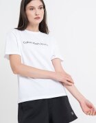 CALVIN KLEIN JEANS Тениска от памук с лого Бял