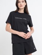 CALVIN KLEIN JEANS Тениска от памук с лого Черен