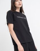 CALVIN KLEIN JEANS Тениска от памук с лого Черен