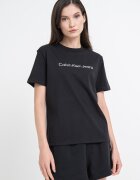 CALVIN KLEIN JEANS Тениска от памук с лого Черен