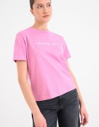 CALVIN KLEIN JEANS Тениска от памук с лого Розово