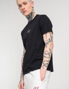 CALVIN KLEIN JEANS Тениска с овално деколте и лого Черен