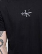 CALVIN KLEIN JEANS Тениска с овално деколте и лого Черен