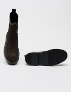 CALVIN KLEIN JEANS Велурени боти Chelsea Тъмнокафяв