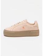 CALVIN KLEIN JEANS Велурени спортни обувки с равна платформа - Праскова