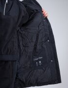 CALVIN KLEIN JEANS Зимно яке с колан с лого Черен
