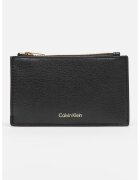 CALVIN KLEIN Калъф за карти от еко кожа с лого - Черен