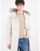 CALVIN KLEIN Капитонирано зимно яке с качулка - Крем