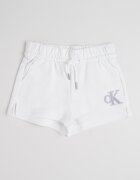 CALVIN KLEIN Къс панталон с лого Бял