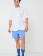 CALVIN KLEIN Къса памучна пижама Бял/Пастелносин