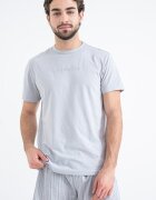 CALVIN KLEIN Къса памучна пижама Сив
