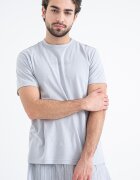 CALVIN KLEIN Къса памучна пижама Сив
