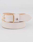 CALVIN KLEIN Кожен колан с метална тока Светло кафяво