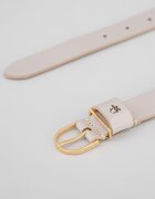CALVIN KLEIN Кожен колан с метална тока Светло кафяво