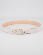 CALVIN KLEIN Кожен колан с метална тока Светло кафяво