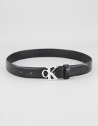 CALVIN KLEIN Кожен колан с тока с лого Черен