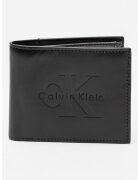 CALVIN KLEIN Кожен портфейл с лого - Черен