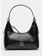 CALVIN KLEIN Кожена чанта за рамо Emblem с допълнителна презрамка