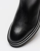 CALVIN KLEIN Кожени боти с метално лого Черен