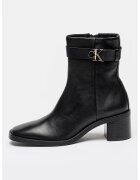 CALVIN KLEIN Кожени боти с ток и квадратен връх