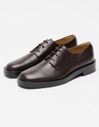 CALVIN KLEIN Кожени обувки Derby Коняк кафяв