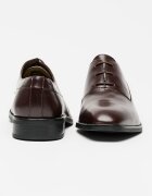 CALVIN KLEIN Кожени обувки Oxford с остър връх Коняк кафяв