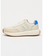 CALVIN KLEIN Кожени спортни обувки City Runner с лого - Слонова кост/Светло бежово
